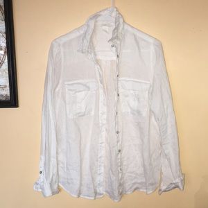 Linen Button-Up Top